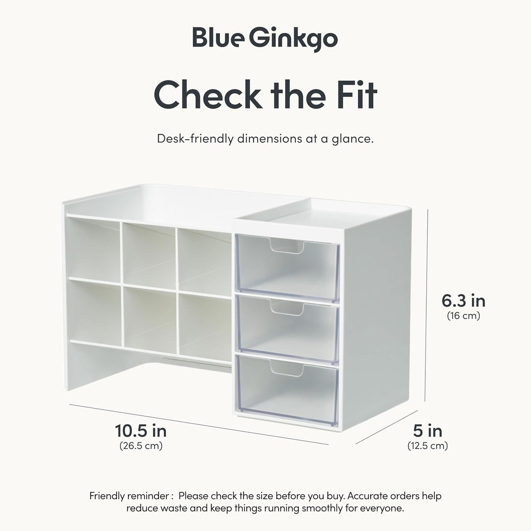 BLUE GINKGO Hive Stack Desk Organizer – Stapelbarer Stiftehalter, Schreibtischorganizer mit Schublad
