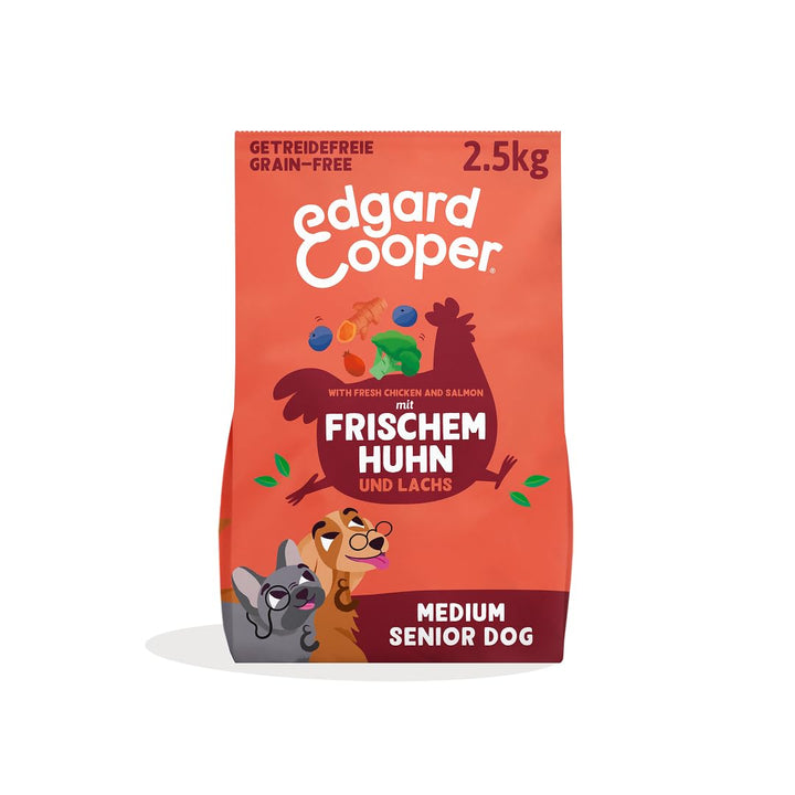Edgard & Cooper Hundefutter Trocken Getreidefrei Hundefutter Hund Senior Natürliche 2.5kg Huhn & Lac