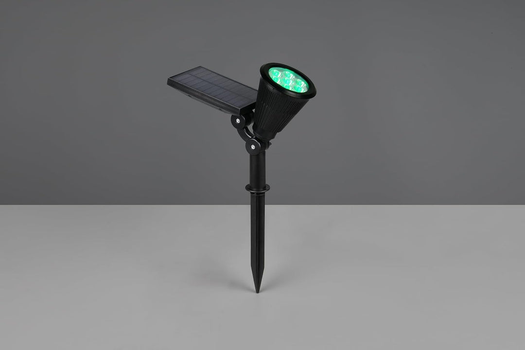 Reality Leuchten LED Solar Aussen Strahler Festival R84756232, Kunststoff Schwarz matt, inkl. 1 Watt