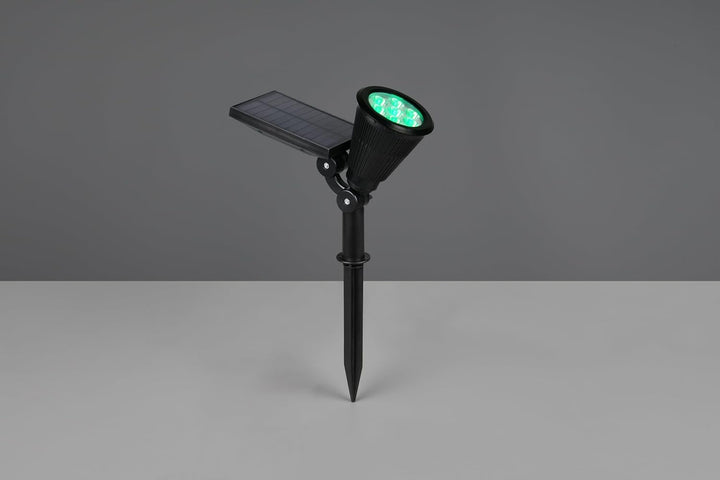 Reality Leuchten LED Solar Aussen Strahler Festival R84756232, Kunststoff Schwarz matt, inkl. 1 Watt