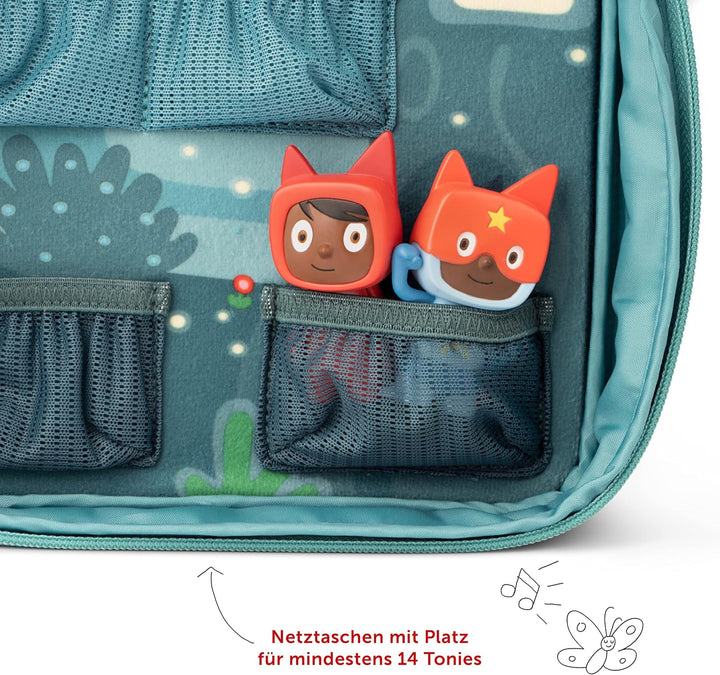 tonies Bühnen-Transporter Durch die Galaxie, Transporttasche für Mind. 14 Hörfiguren, ausklappbare P