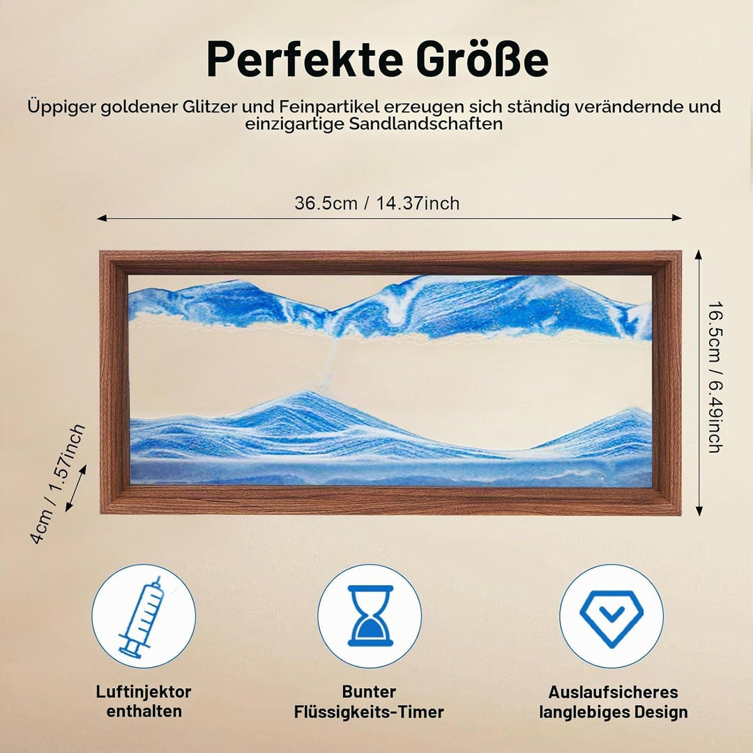 AzureLeap Sandbilder zum Drehen 3D Sandscape die Sandkunst in Tiefsee Fliessende Sandmalerei Sandbil