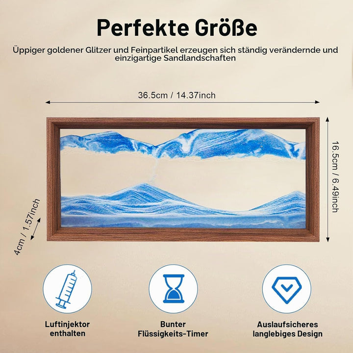 AzureLeap Sandbilder zum Drehen 3D Sandscape die Sandkunst in Tiefsee Fliessende Sandmalerei Sandbil