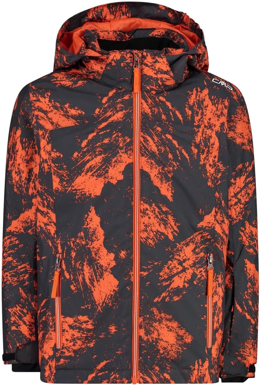 CMP Unisex Kinder Kapuze mit Druckknöpfen für Kinderjacke Skijacke 98 Anthrazit-orange, 98 Anthrazit