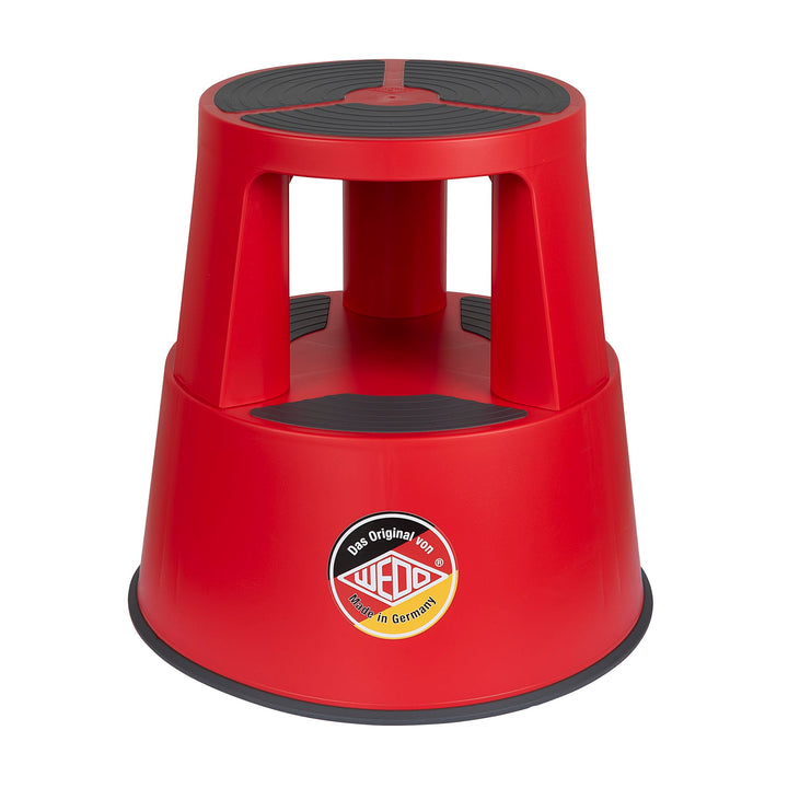 WEDO Rollhocker Super Step – robuster Tritthocker aus bruchfestem Kunststoff, TÜV/GS-geprüft nach EU