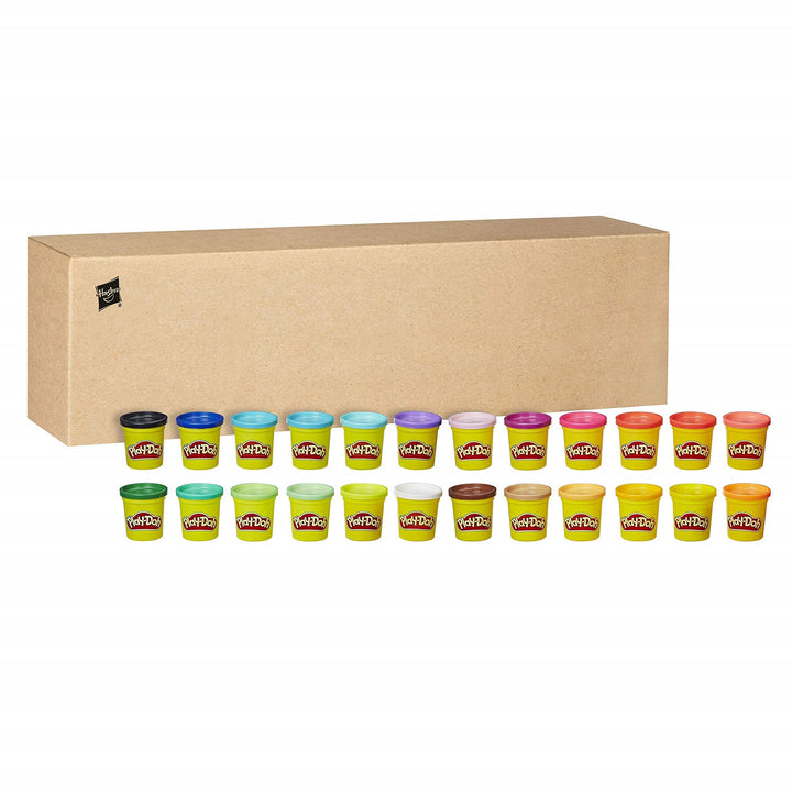 Play-Doh 24er-Pack mit 84g-Dosen für Kinder ab 2 Jahren, sortierte Farben, 20383F03, Multi 24 pack,