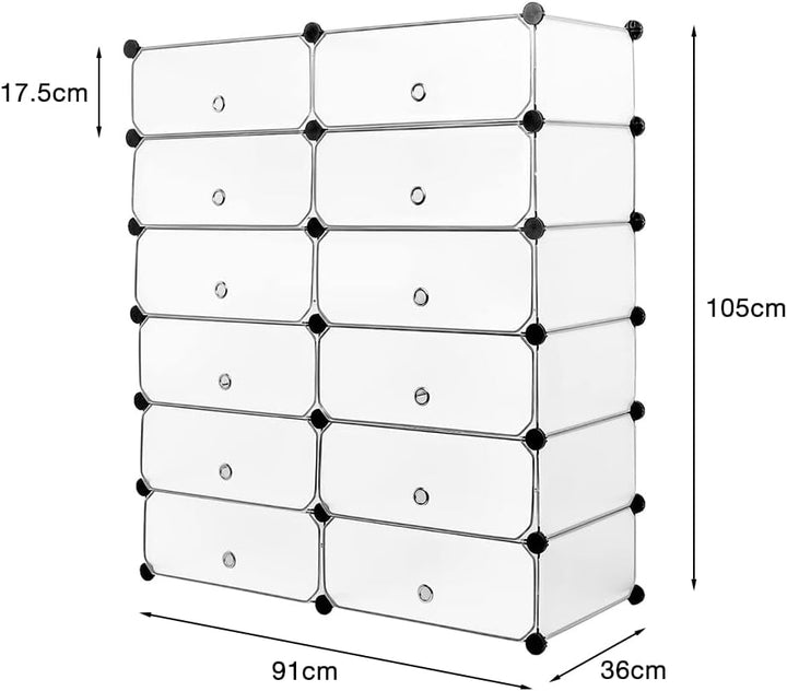 HUOLE DIY Kleiderschrank Regalsystem Schuhregal, modularer Kombischrank, platzsparendes Steckregalsy
