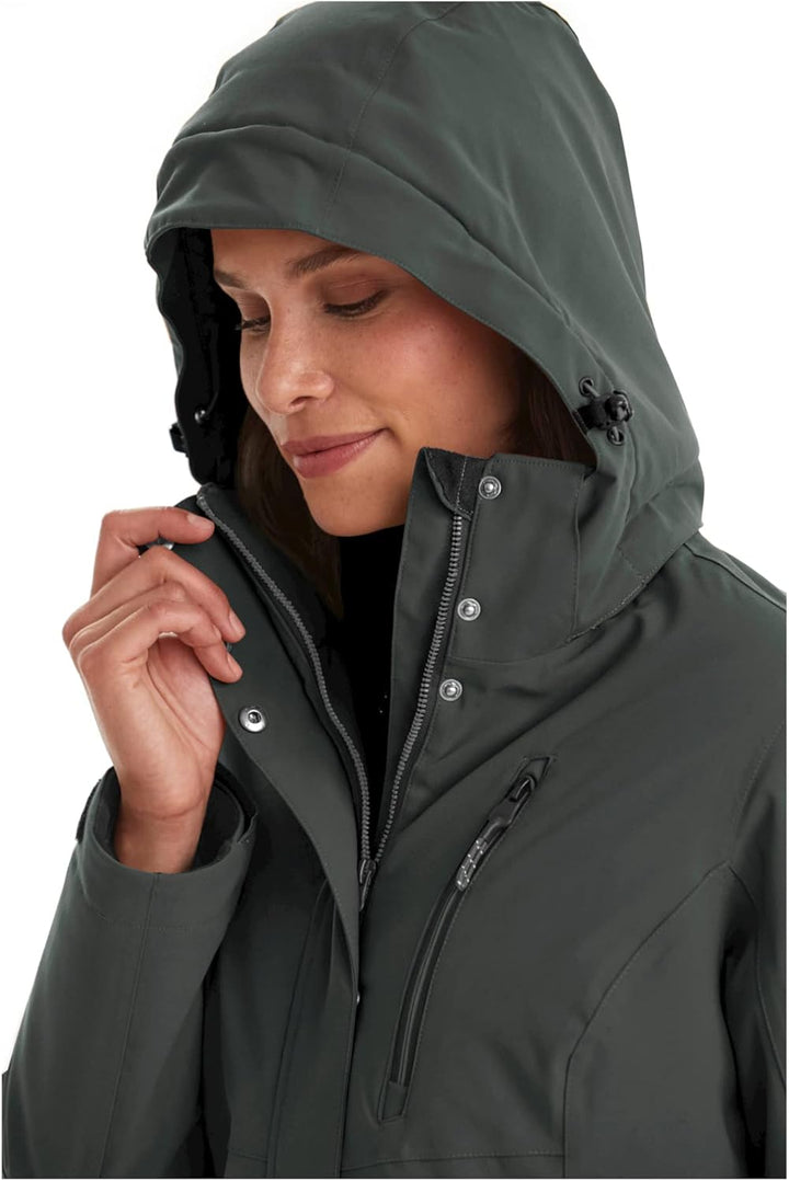 Killtec Damen Kow 165 Wmn Prk Funktionsparka/Parka mit abzippbarer Kapuze 40 dunkel blaugrün, 40 dun