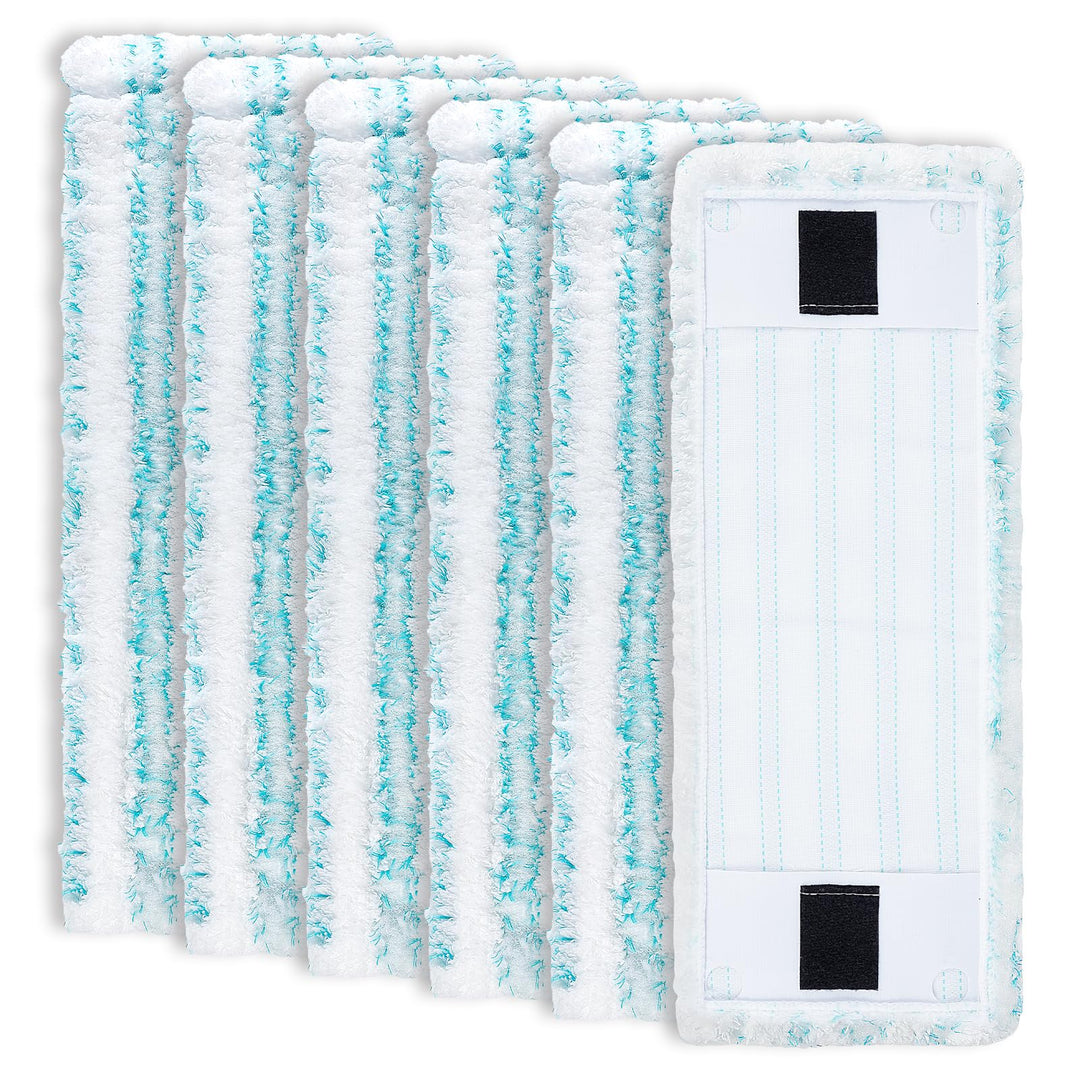 KEEPOW 6 Wischbezüge für Leifheit Clean Twist M Ergo Micro Duo, Ersatzbezüge mit 2-Faser-System, Kom