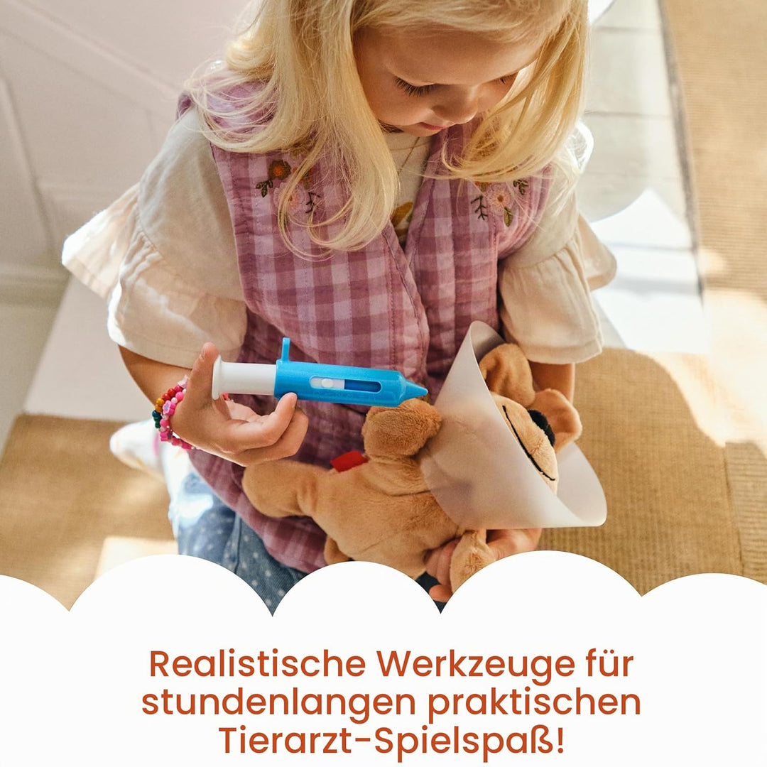 Melissa and Doug Tierarzt Spielzeug Kinder | Pet Doctor Tierarzt Spielset | Kuscheltier Zubehör | Ro