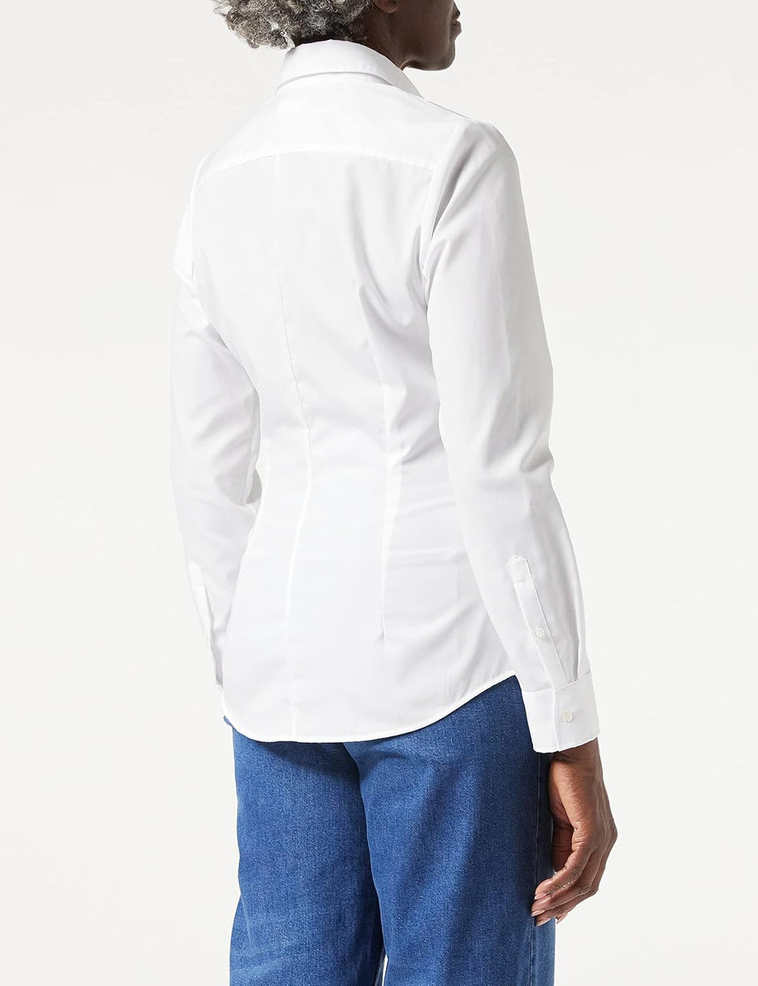 Seidensticker Damen Bluse - City Bluse - Hemdbluse - Slim Fit - Kurzarm - Uni - Stretch 32 Weiss, 32