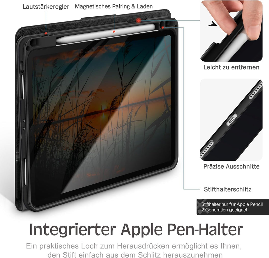 KingBlanc Hülle für iPad Pro 11 Zoll 4. Generation 2022 3./2./1. Gen (2021/2020/2018) mit Stifthalte