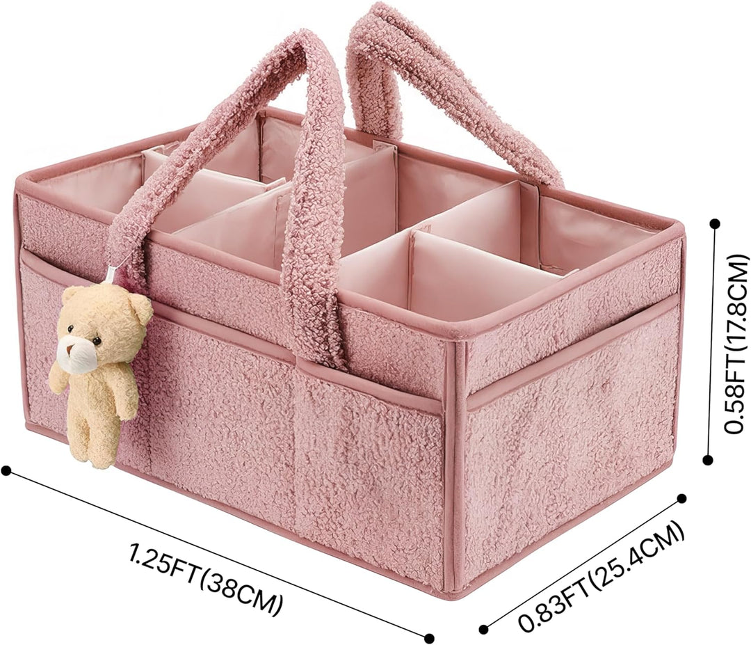 Baby Wickeltasche Organizer，Baby-Windel-Caddy Organizer für Wickeltisch，Multifunktional Tragbar Wick