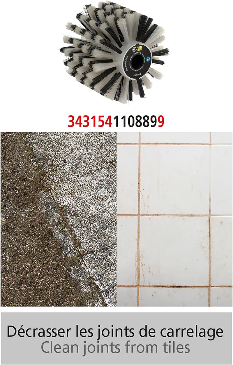 Fartools REX 120 Schleifmaschine für Aussenrenovierungen, 1300 W, Schwarz, Norme & 110889 Bürste aus