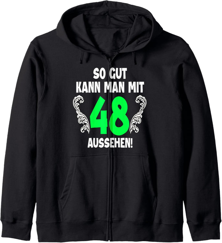 48. Geburtstag Mann Frau 1974 Damen Herren Feier 48 Jahre Kapuzenjacke