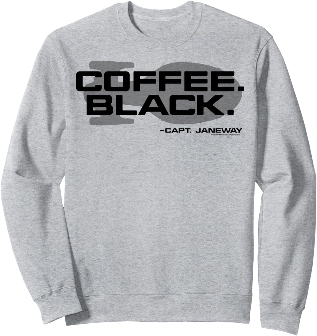 Star Trek Voyager Coffee Black Capt. Janeway Sweatshirt