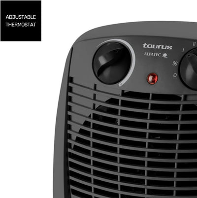 Taurus Alpatec Heizlüfter | New Gobi | 2000W | 2 Intensitäten | Regelbarer Thermostat | Sicherheits-