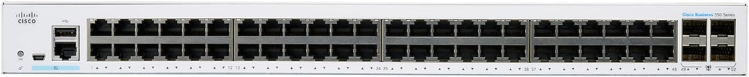 Cisco Business CBS350-48T-4G Managed Switch | 48 GE-Ports | 4 x 1G-SFP | Begrenzter Lebenszeitschutz