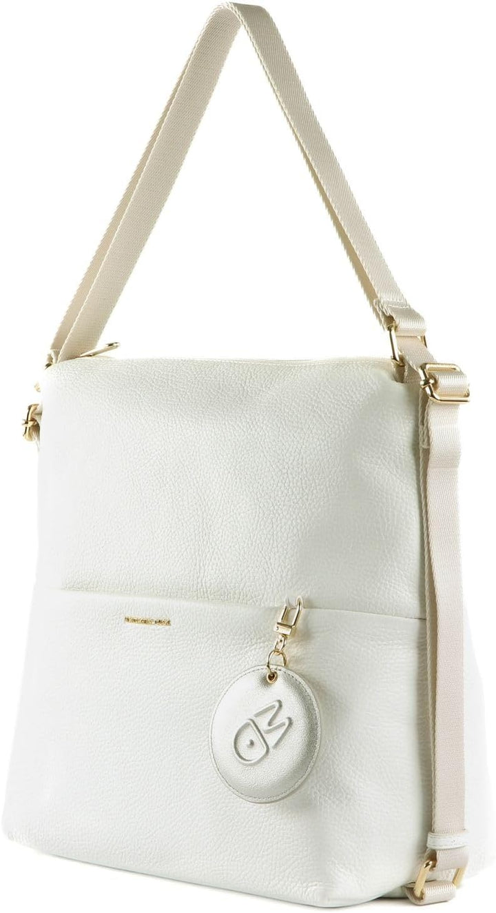 Mandarina Duck Damen Mellow Leather HOBO Optical White, Optical White