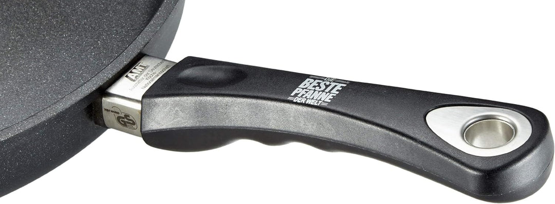 AMT Gastroguss Bratpfanne 32 cm Ø, 5 cm hoch, fester Stiel, induktionsgeeignet, Lotan® Antihaft-Vere