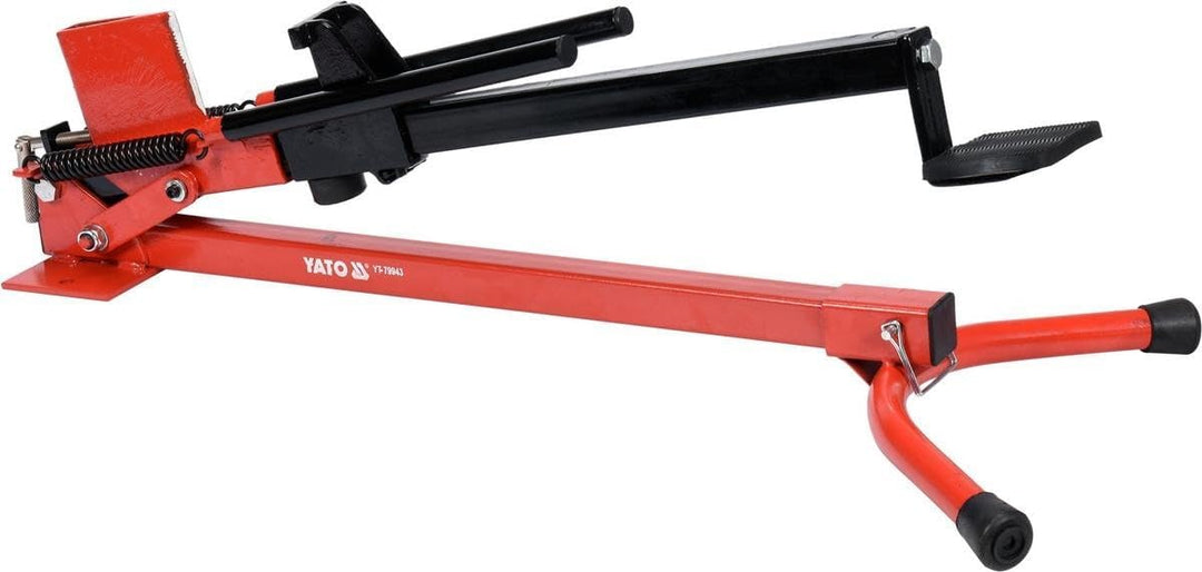 Yato Profi Manueller Holzspalter für Fussbetrieb, 1,2 Tonnen, liegende Ausführung, bis 430mm, mechan