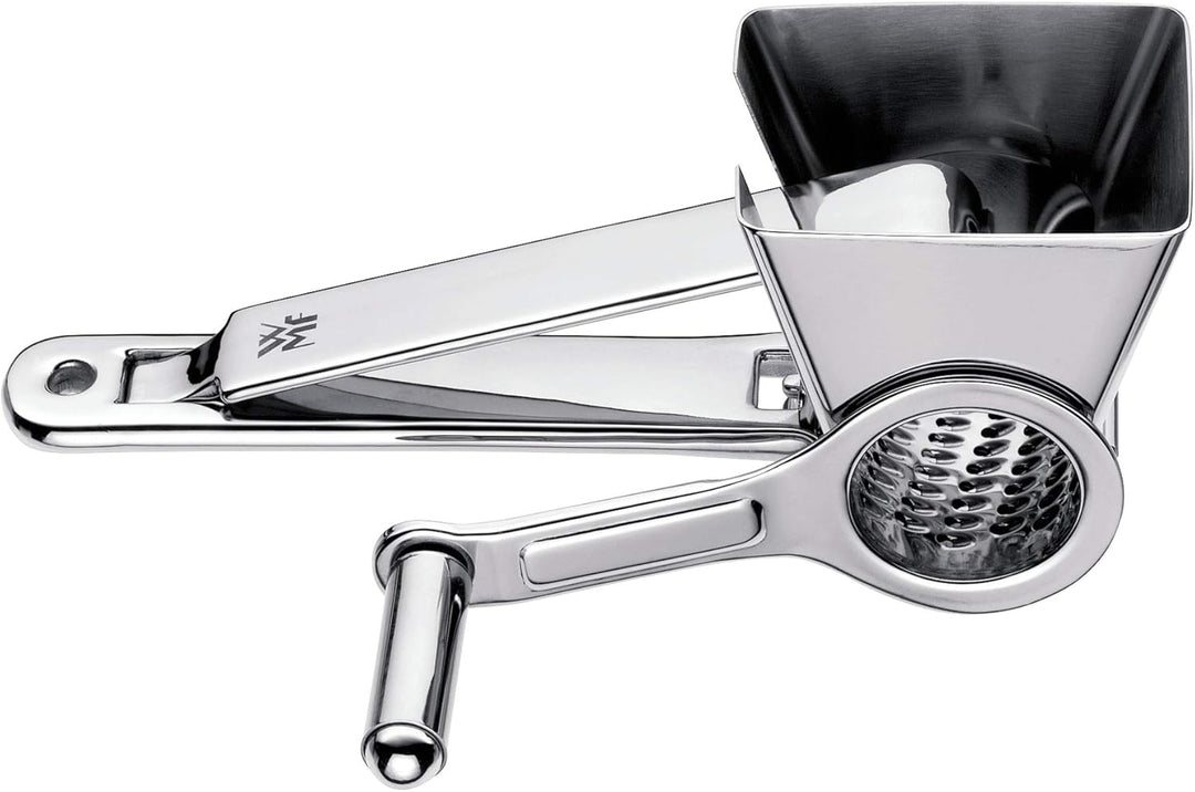 WMF Gourmet Parmesanreibe Kurbel 18 cm, Parmesanmühle, Käsereibe mit Kurbel, Edelstahl, spülmaschine