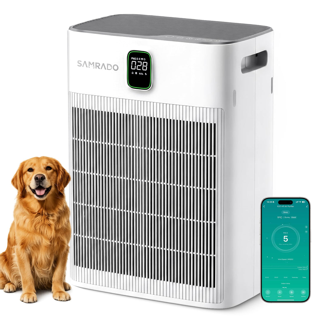 HEPA Luftreiniger,Air purifier mit APP und waschbarem Vorfilter,20 dB,CADR 280 m³/h,Wohnung bis 100