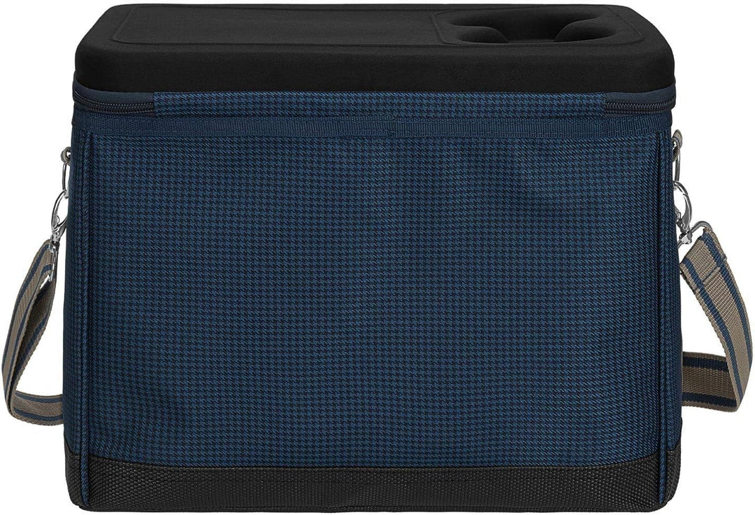 anndora Kühltasche 22 L Picknick Kühlbox 35 x 24 x 27 cm - Farbauswahl, Blau Hahnentritt