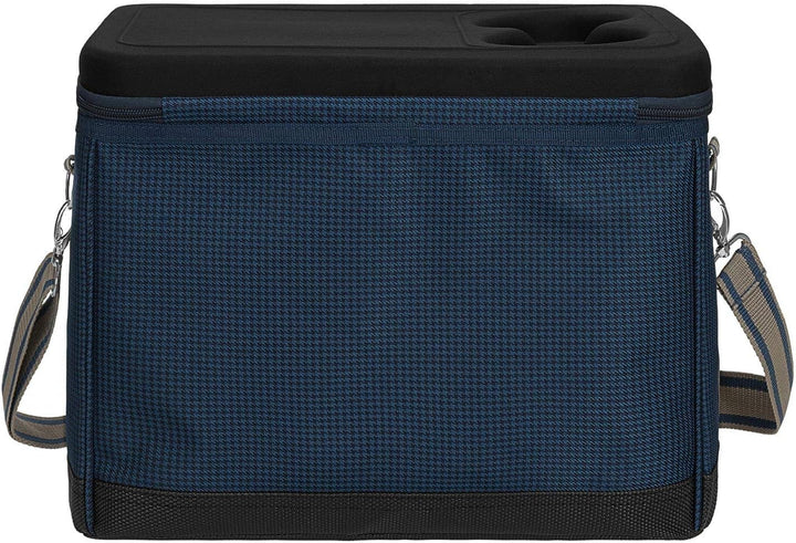anndora Kühltasche 22 L Picknick Kühlbox 35 x 24 x 27 cm - Farbauswahl, Blau Hahnentritt