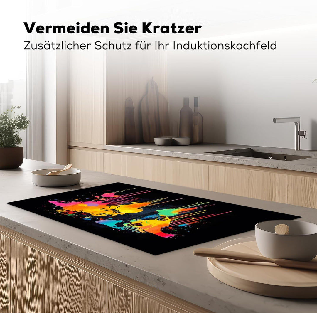 Herdabdeckplatte 90x52 cm Einteilig Induktionsmatte Küche Abdeckung Ceranfeld Herd Abdeckplatte Deko