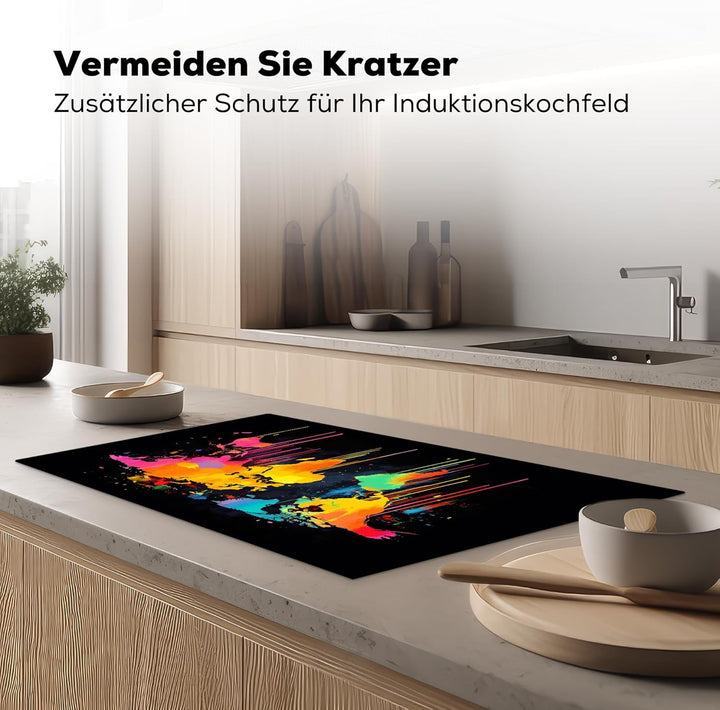Herdabdeckplatte 90x52 cm Einteilig Induktionsmatte Küche Abdeckung Ceranfeld Herd Abdeckplatte Deko