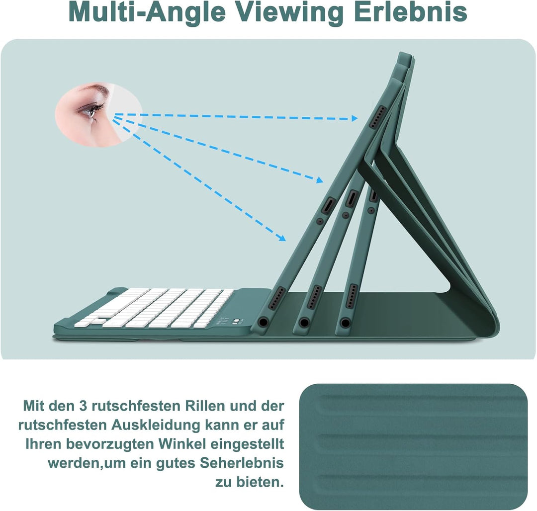 Bettdow für Samsung Galaxy Tab A9+/A9 Plus 2023 Tastatur Hülle, Deutsch QWERTZ Layout Abnehmbarer Be