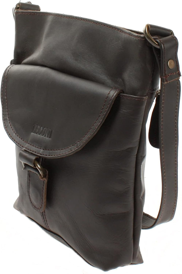LECONI Umhängetasche Schultertasche Damen Damentasche Frauen Handtasche Ledertasche Used-Look Leder