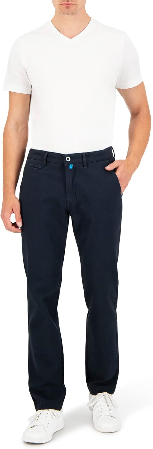 Pierre Cardin Herren Chino Futureflex Lyon | Männer Hose | Tapered Fit 30W / 34L Blau, 30W / 34L Bla