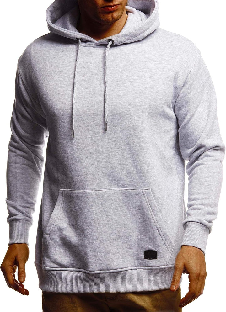 Leif Nelson Herren Hoodie Pullover mit Kapuze Oversize Kapuzenpullover für Männer Pulli Longsleeve S