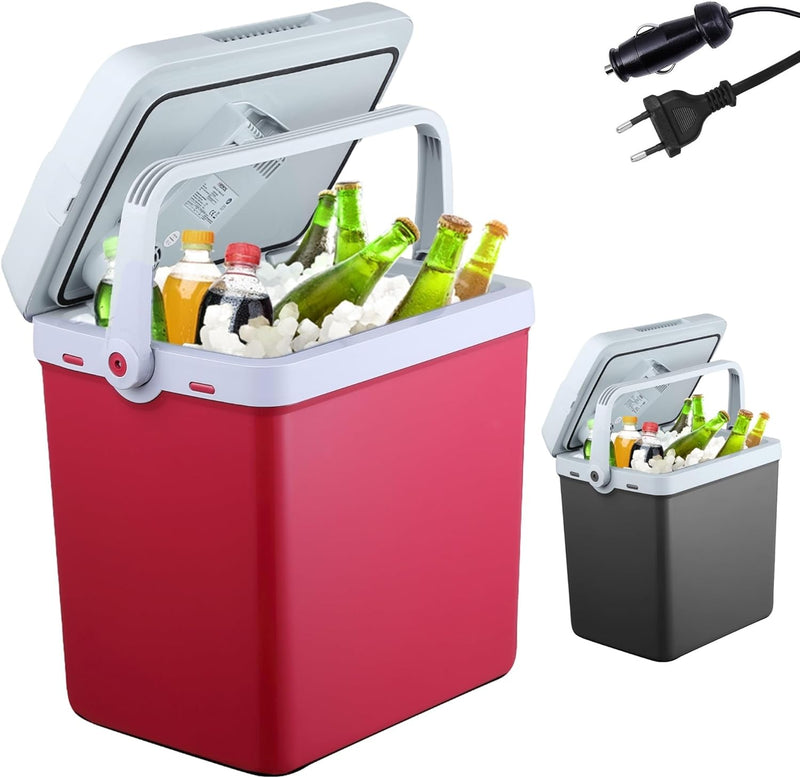 Arebos 25 Liter Kühlbox | zum Kühlen und Warmhalten | Mini Kühlschrank | Thermo-elektrische Kühlbox