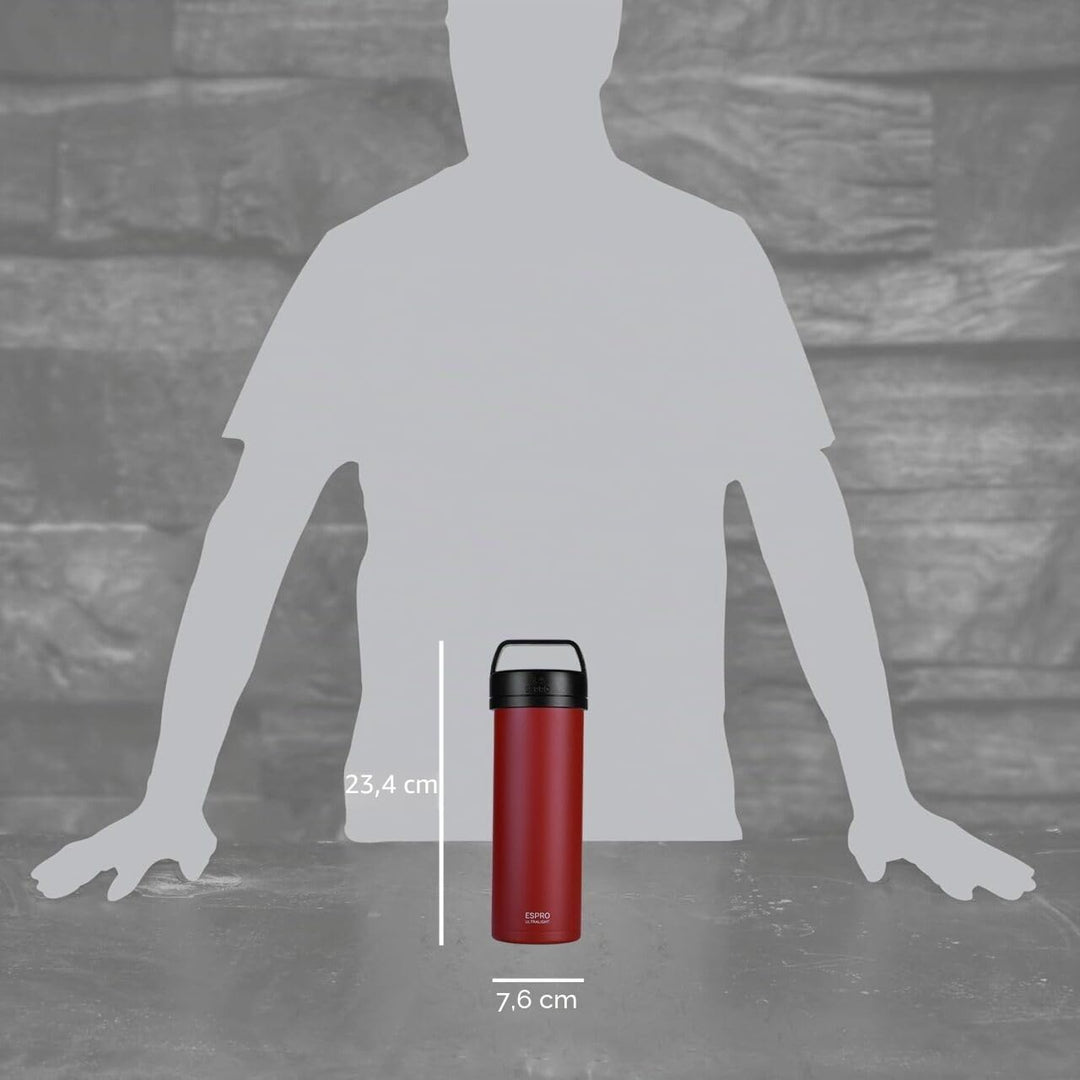 ESPRO – P0 Ultralight – Französische Kaffeepresse für Einzelportionen und leichte Trinkflasche für R