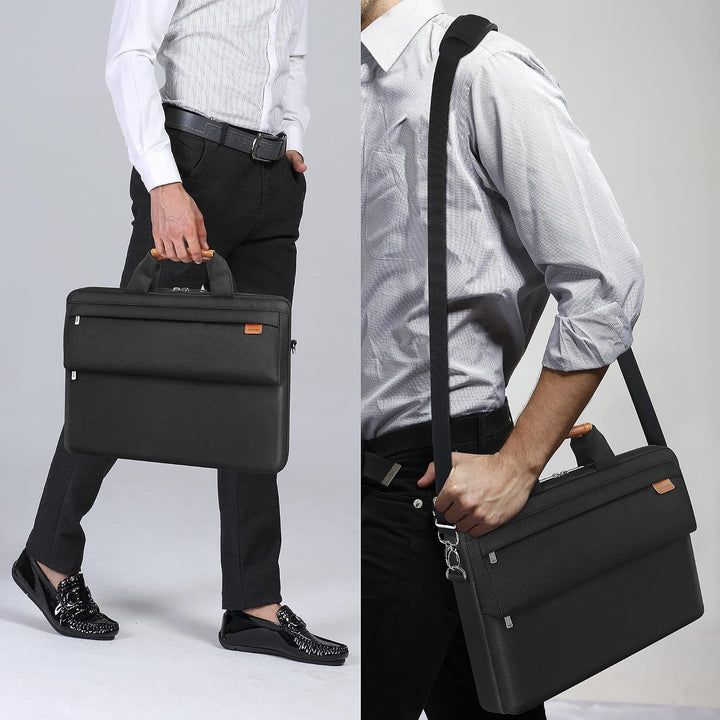 DOMISO Laptoptasche 17 Zoll Wasserabweisende Aktentasche Herren Business Schutztasche Notebook Tasch