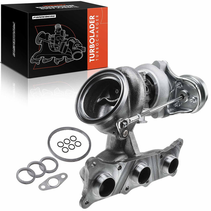 Frankberg Turbolader Benzin Kompatibel mit 1er E82 E88 135 M 3.0L 2007-2013 3er E90 E91 E92 E93 335
