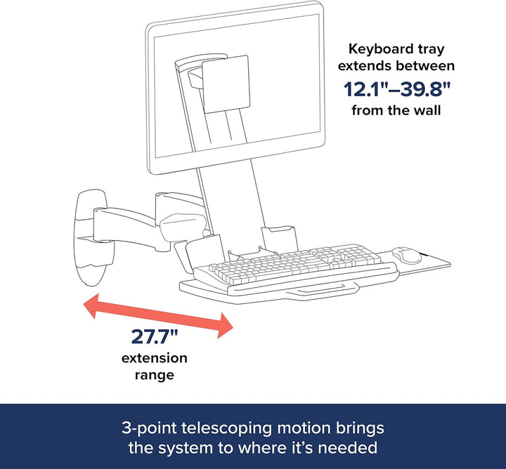 ERGOTRON 200 Series Combo ARM 200 Series Combo Arm, 8.2 kg, 45-230-200 (200 Series Combo Arm, 8.2 kg