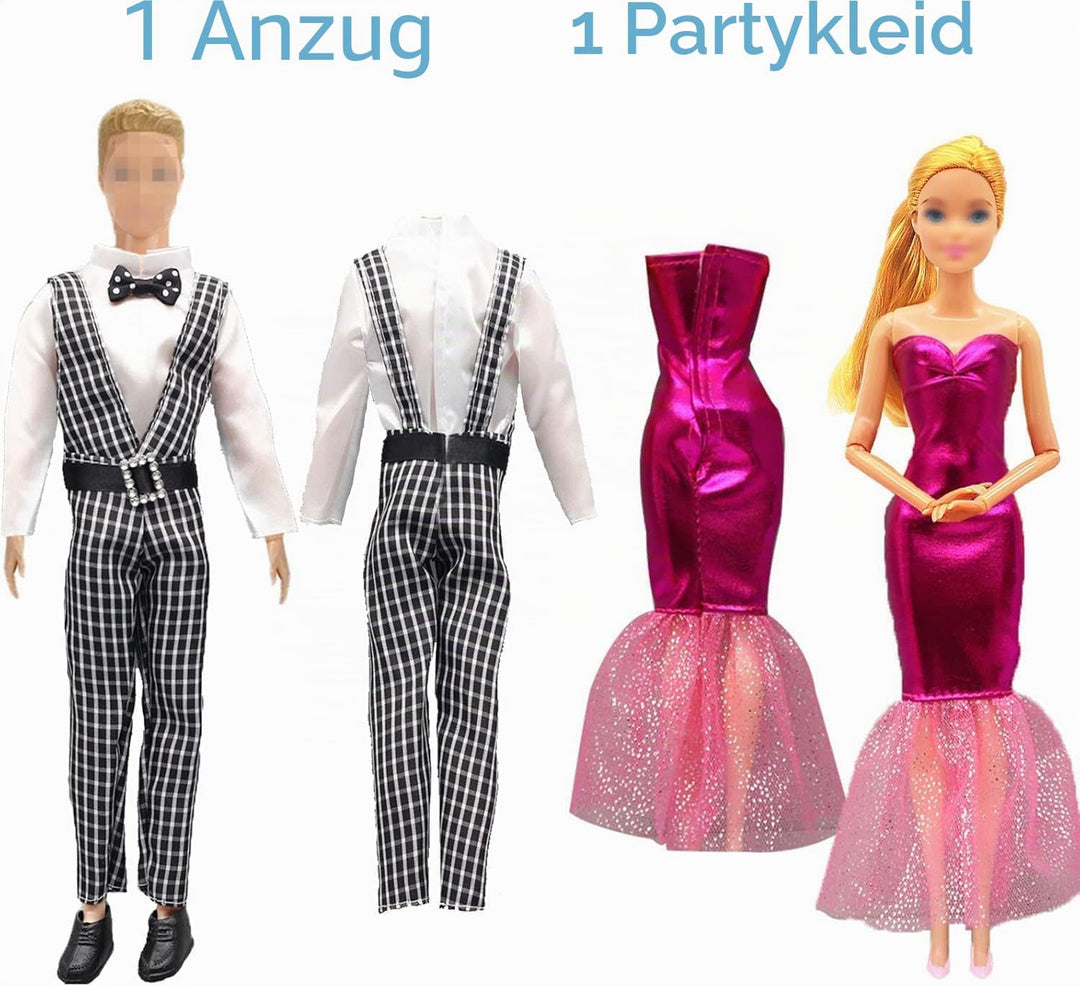 27 Stück Kleidung und Zubehör Kompatibel mit Barbie Ken, 1 Anzug 5 Freizeitbekleidung 2 Badehose, 1
