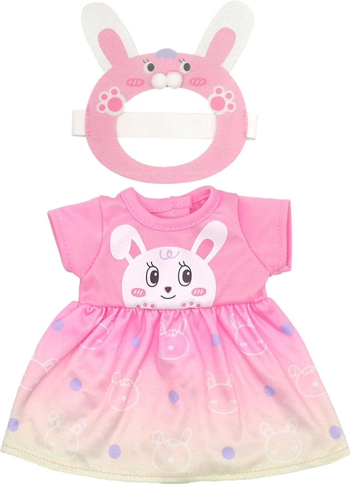 Puppenkleidung Puppenkleider Set mit Stirnband und Socken 6-Packungen für 30-36 cm Puppen (Keine Pup