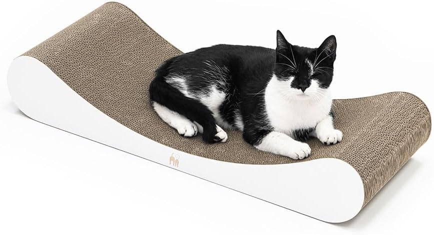 Petrebels Kratzpappe Lily 75, Katzen Kratzbrett aus sehr stabilem Karton, Kratzkarton 75 x 31 x 13 c