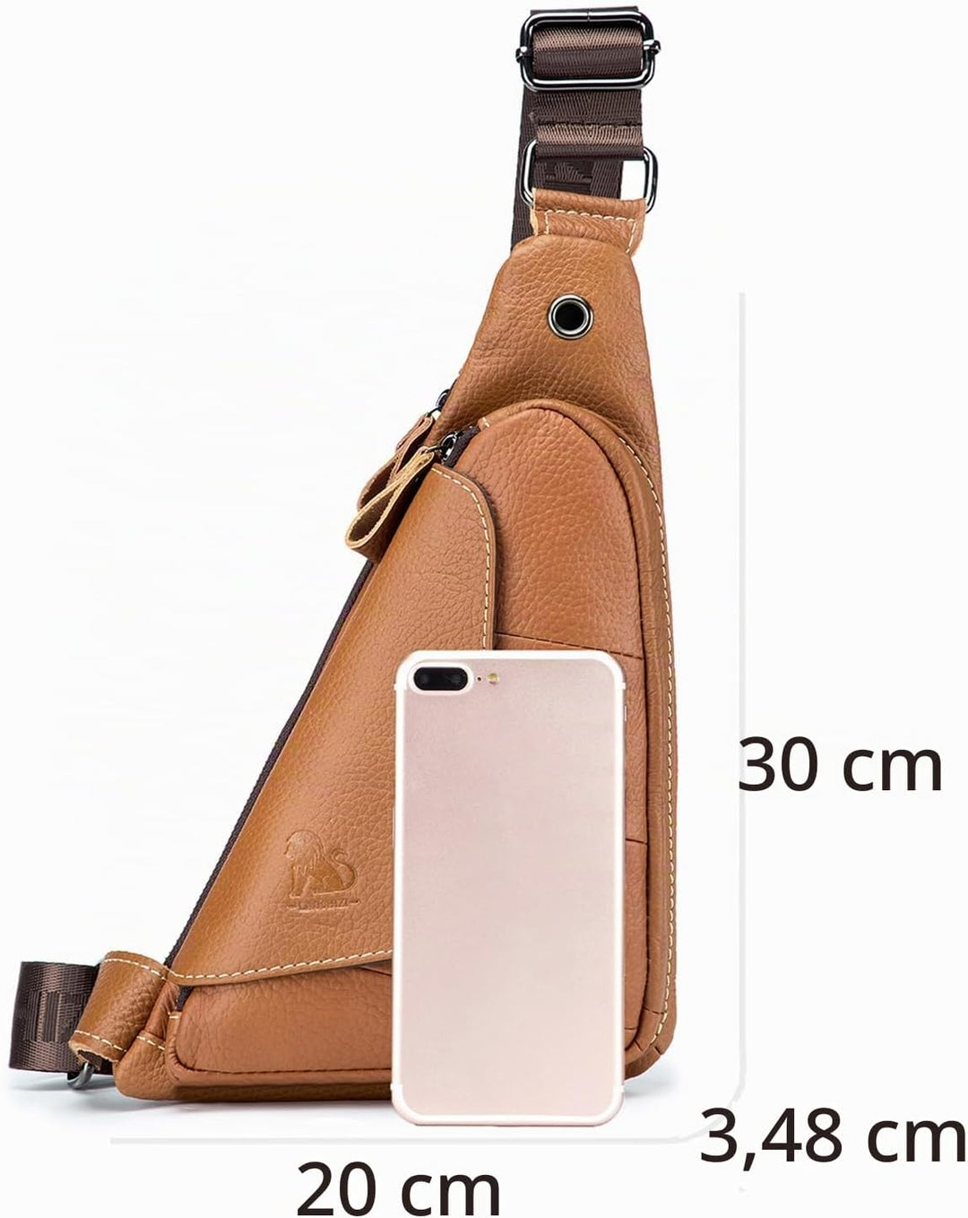 pundarika brusttasche herren leder Kleine umhängetasche herren sling bag Leder Crossbody bag Tasche