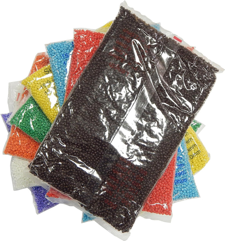 3,6 kilo Grosshandel Rocailles Perlen, 3mm, Opak Set 8 Farben Roccailles Glasperlen 120000stk 8/0 Ru