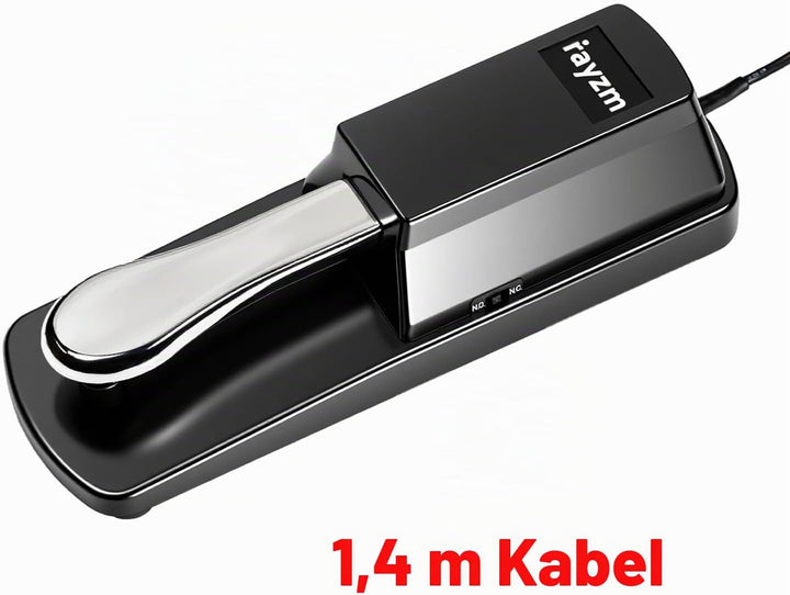 Rayzm Universal Sustain Pedal für Digitalpiano &amp; elektronische Tastatur, Anti-Rutsch-Fusspedal mit P