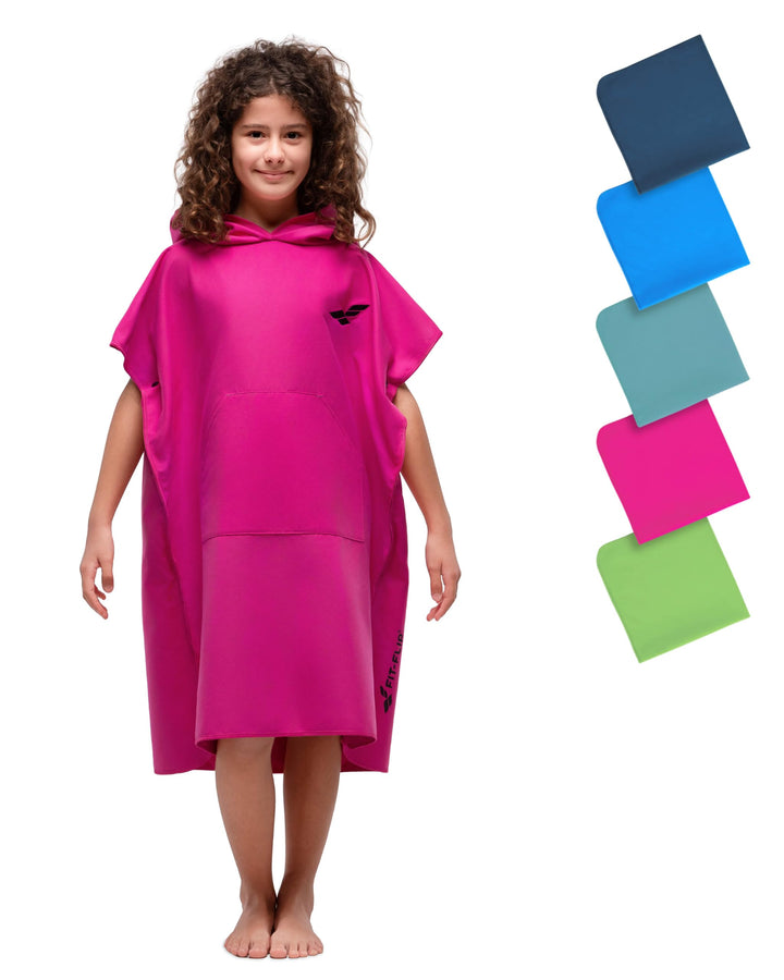 Fit-Flip Badeponcho aus Mikrofaser für Damen, Herren und Kinder | schnelltrocknend, kompakt und ultr