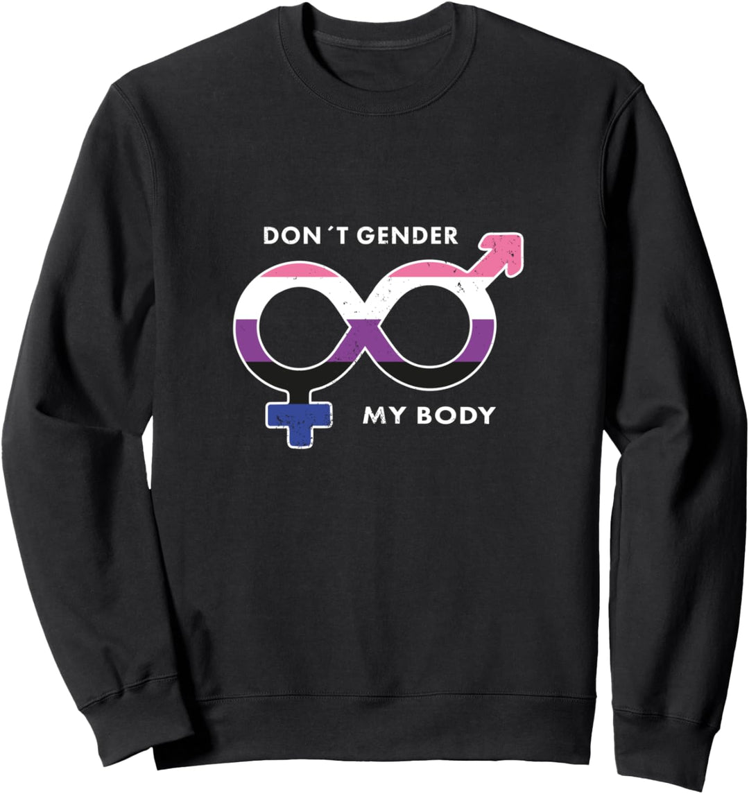 Genderfluid Flagge Design gegen Geschlechterrollen Sweatshirt