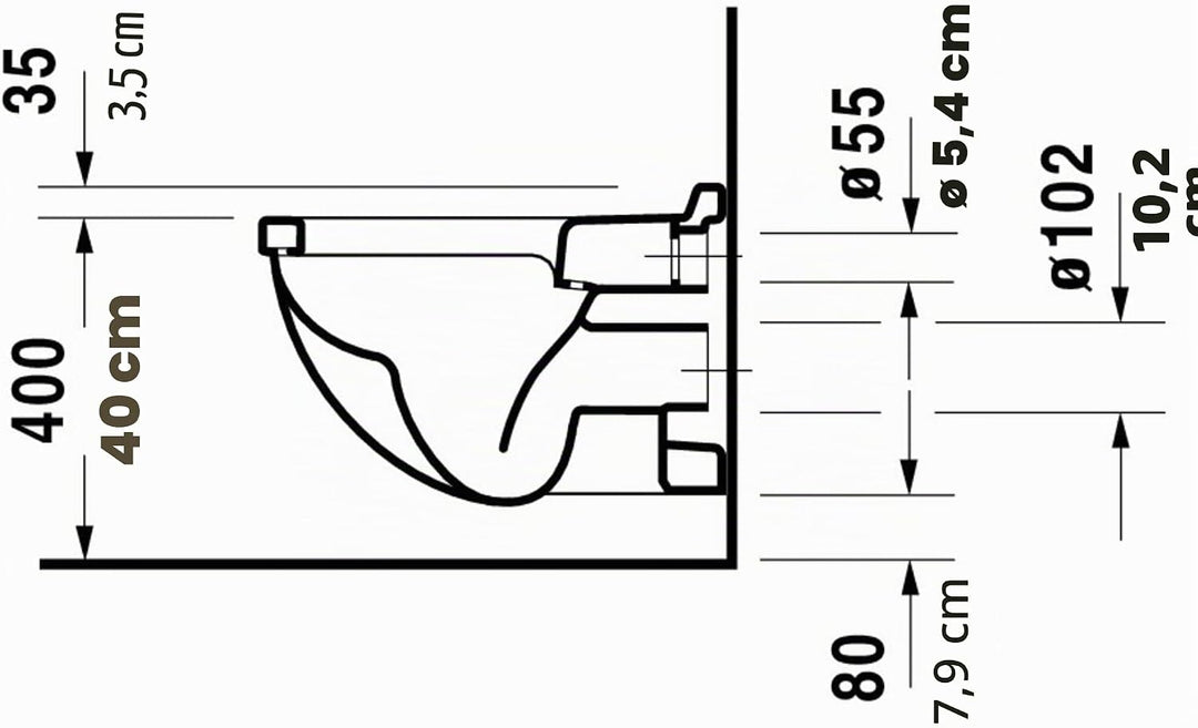 Duravit Starck 3 WC-Suspended Starck 3 230 mm weiss