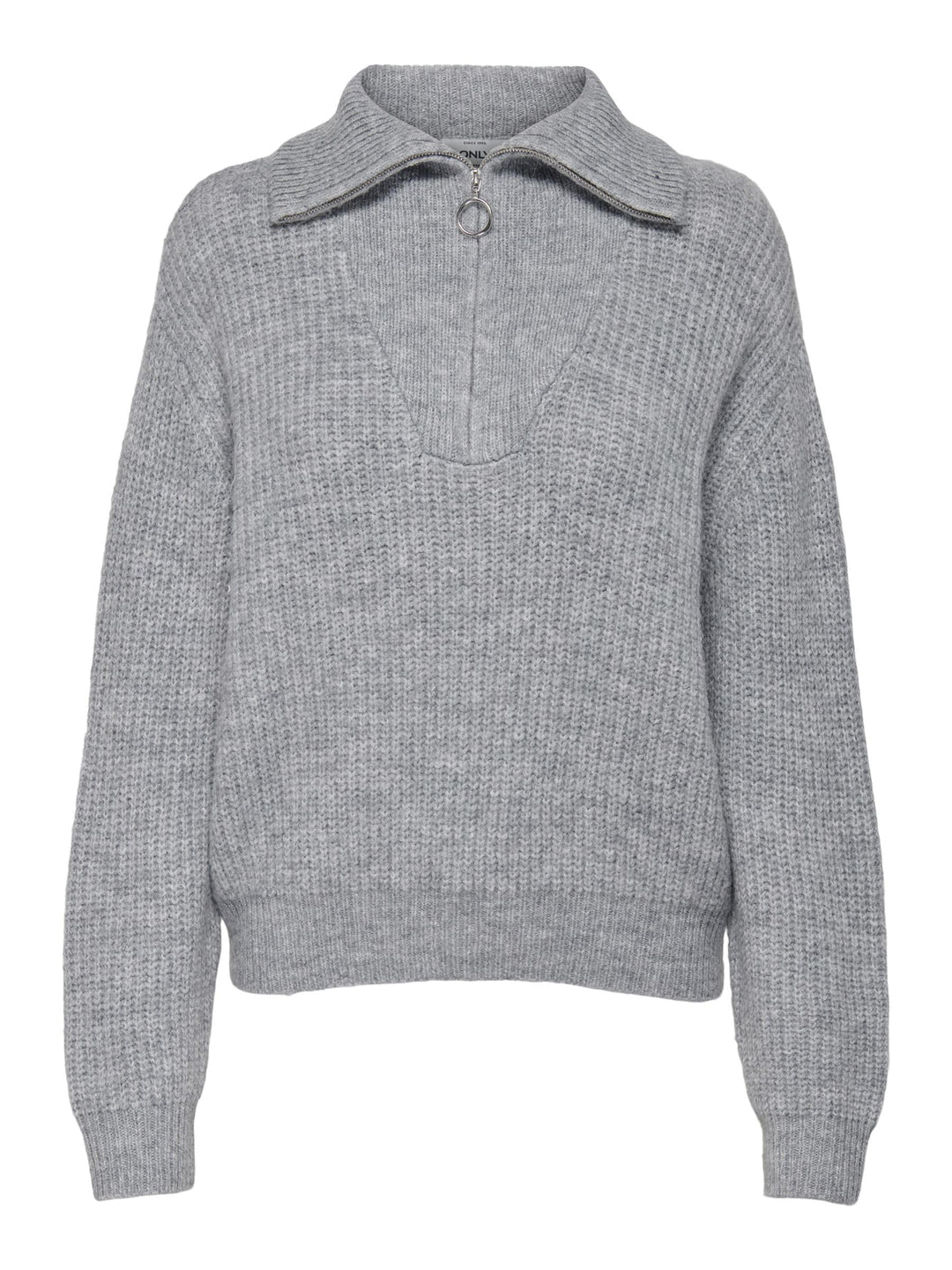 ONLY Female Strickpullover ONLBAKER Strickpullover L Light Grey Melange/Detail:melange, L Light Grey